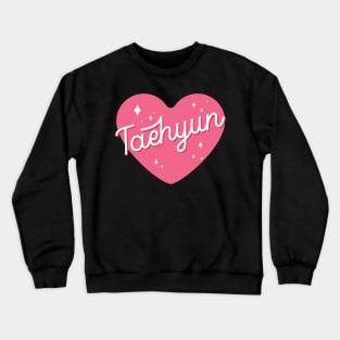 TXT Taehyun heart typography Crewneck Sweatshirt